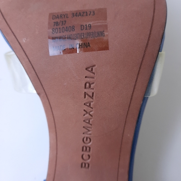 BCBGMaxAzria Daryl Clear Stiletto Sandal Heel Pump Point Blue Transparent BCBG 7 - Picture 10 of 10